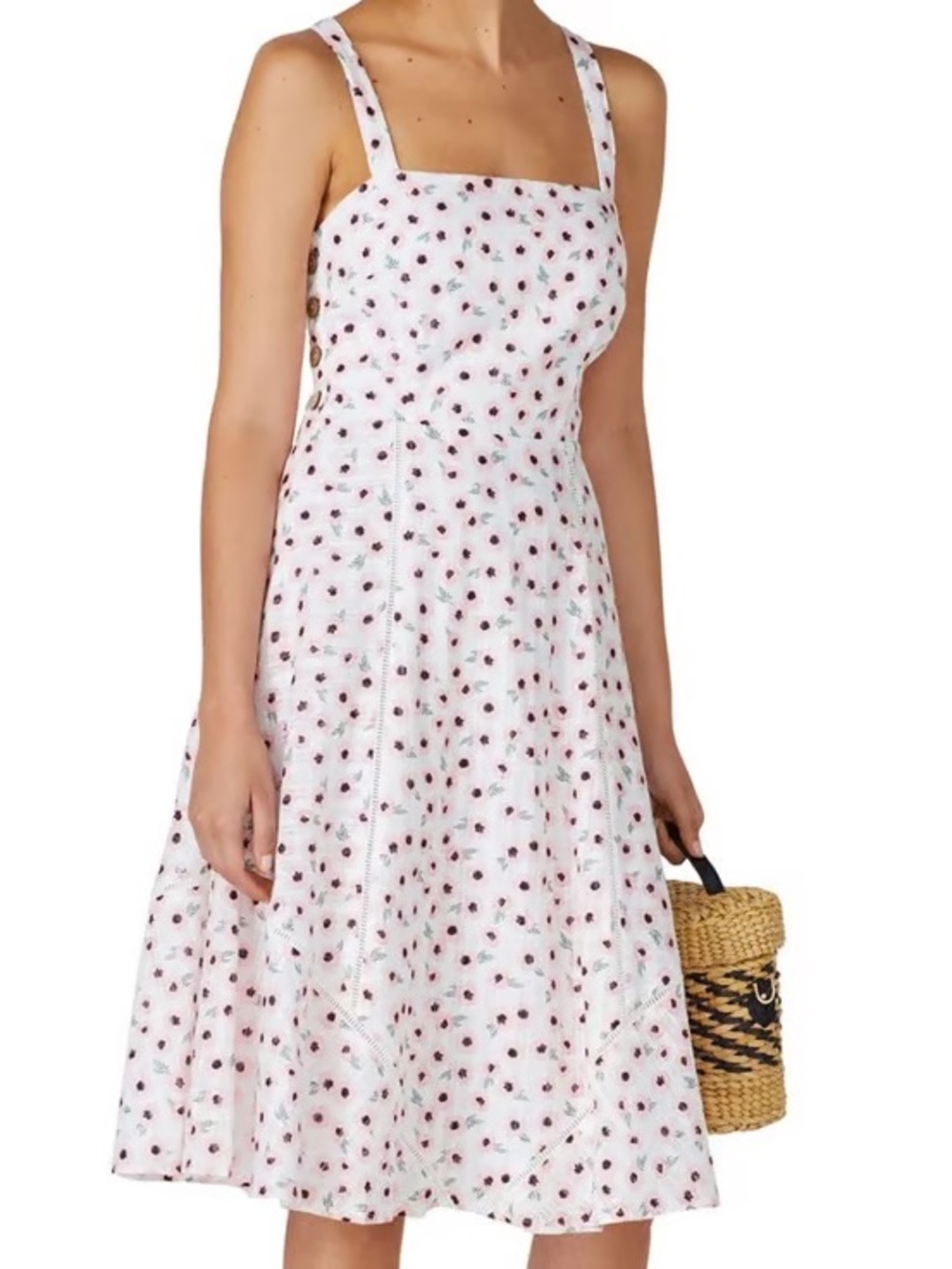 Anthropologie Hutch Floral Print Belle Midi Dress Cottagecore Chic Plus Size 18W